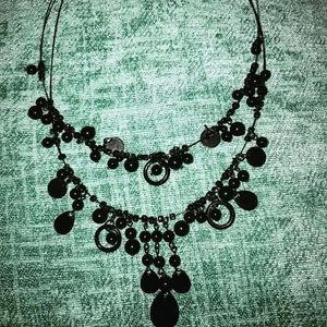 Black beaded necklace